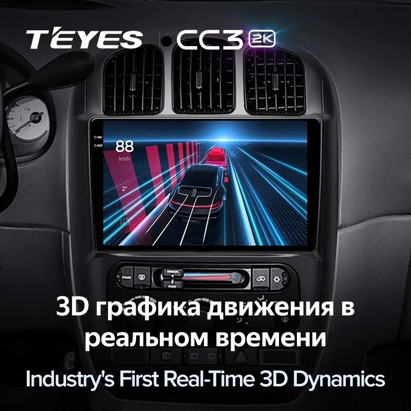 Штатная магнитола Teyes CC3 2K 360 6/128 Chrysler Voyager (2000-2007) Тип-B