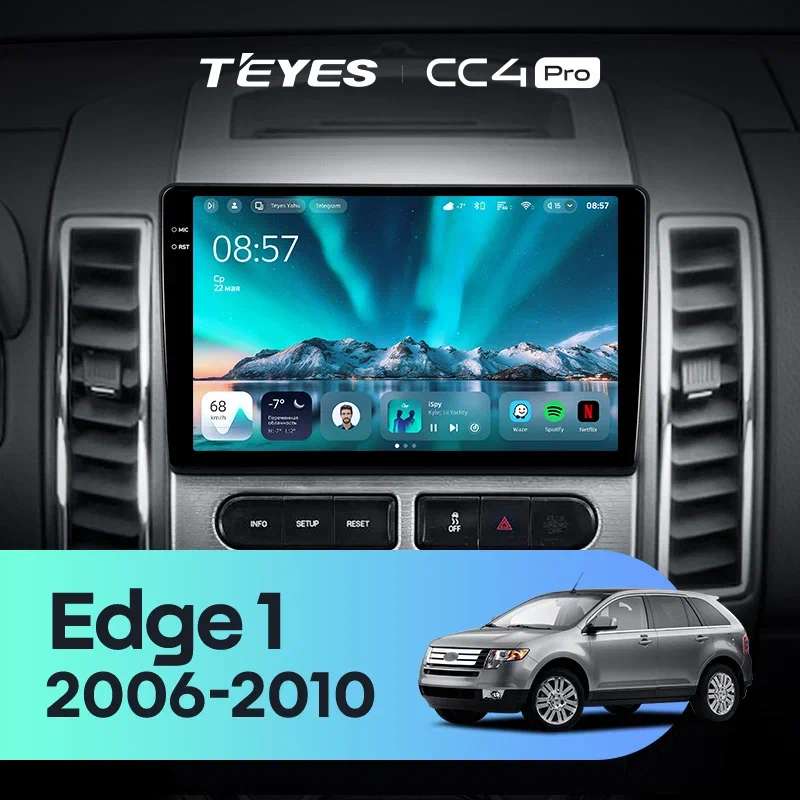 Штатная магнитола Teyes CC4 Pro 12/256 Ford Edge 1 U387 (2006-2010)