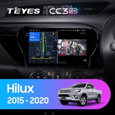 Штатная магнитола Teyes CC3 2K 360 6/128 Toyota Hilux Pick Up AN120 (2015-2020) Правый руль