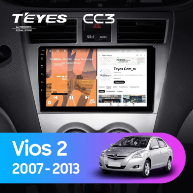 Штатная магнитола Teyes CC3 4/32 Toyota Vios 2 (2007-2013)