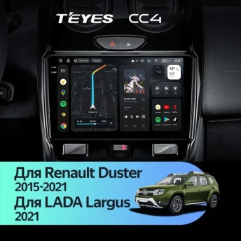 Штатная магнитола Teyes CC4 6/64 Renault Duster (2015-2021) F1