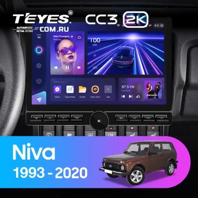 Штатная магнитола Teyes CC3 2K 6/128 Lada Niva (1993-2020) (13" с кнопками)