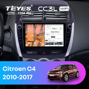 Штатная магнитола Teyes CC3L WiFi 2/32 Citroen C4 Aircross  (2010-2017) Тип-A (9")