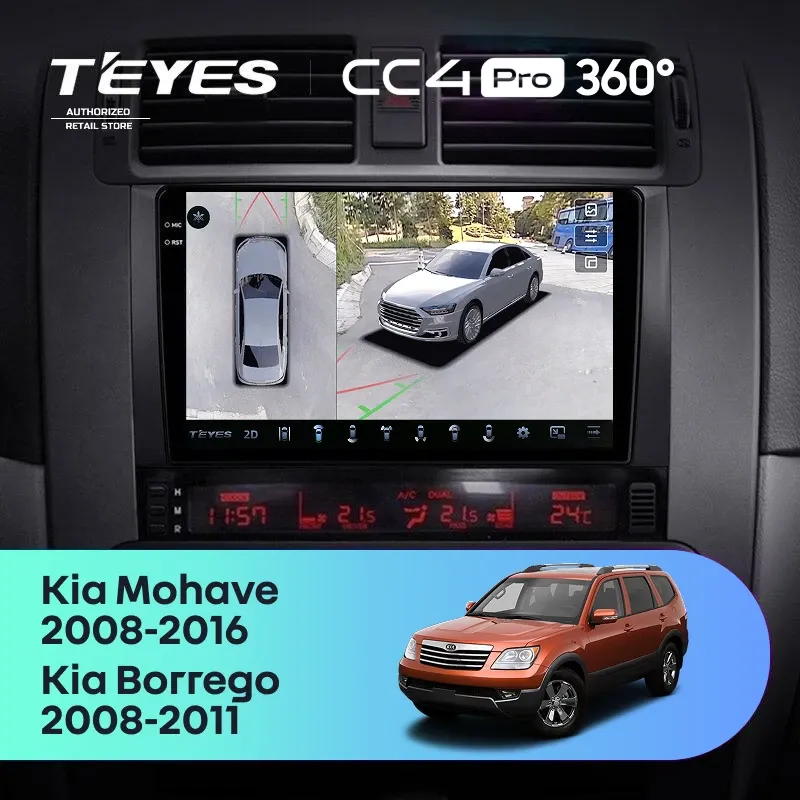 Штатная магнитола Teyes CC4 Pro 360 8/128 Kia Mohave (2008-2016)