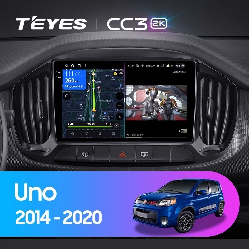 Штатная магнитола Teyes CC3 2K 4/32 Fiat Uno (2014-2020)