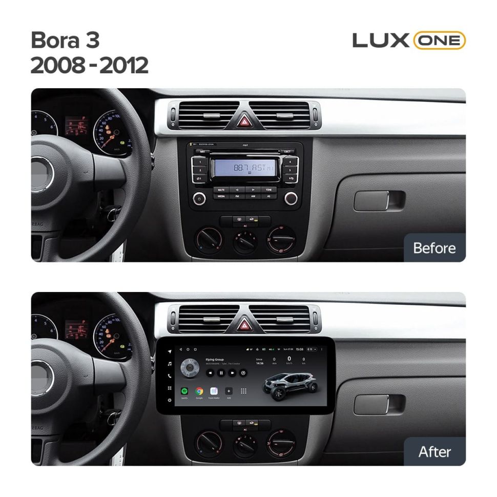 Штатная магнитола Teyes LUX ONE 6/128 Volkswagen Bora (2008-2012)