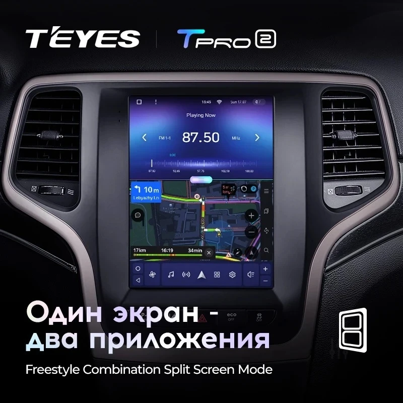 Штатная магнитола Tesla style Teyes TPRO 2 3/32 Jeep Grand Cherokee WK2 (2013-2020)