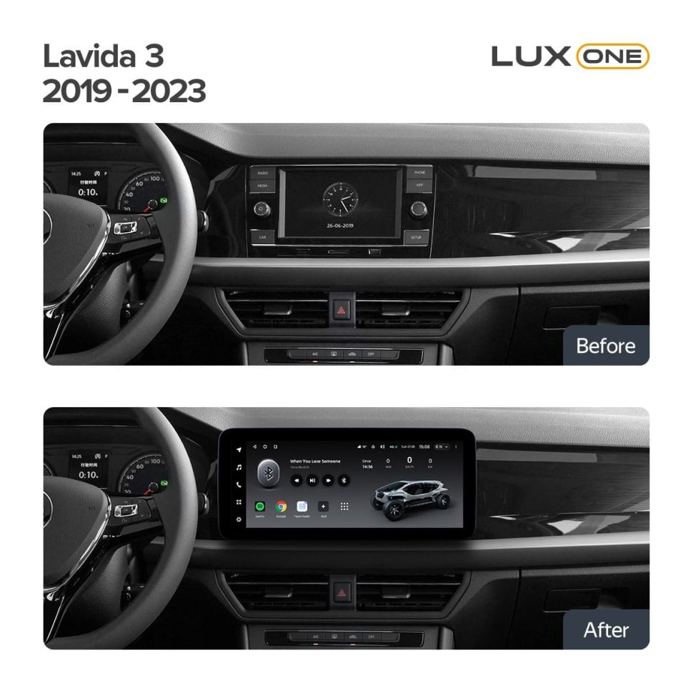 Переходная рамка Volkswagen Lavida 3 (2019-2023) F1 (12,3")