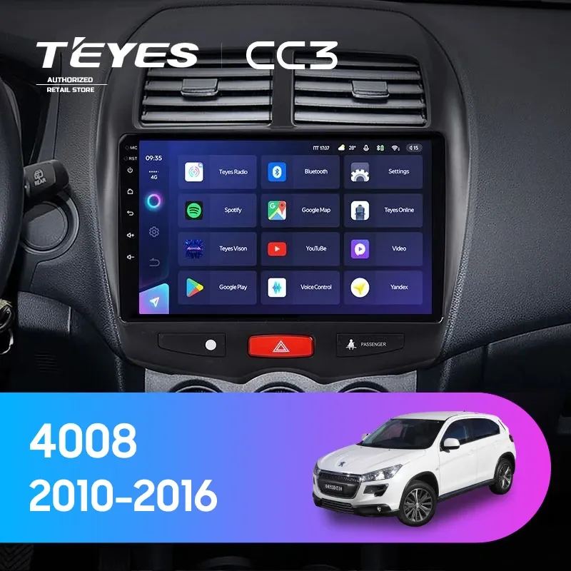 Штатная магнитола Teyes CC3 4/32 Peugeot 4008 (2010-2016) Тип-A