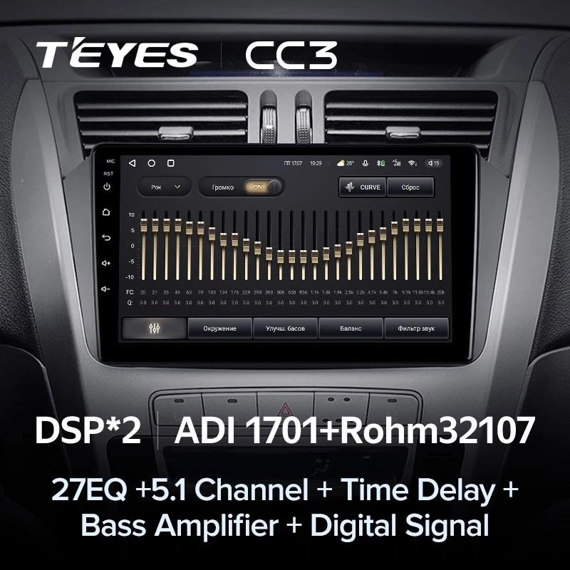 Штатная магнитола Teyes CC3 4/32 Geely Emgrand X7 1 GX7 EX7 (2011-2019)
