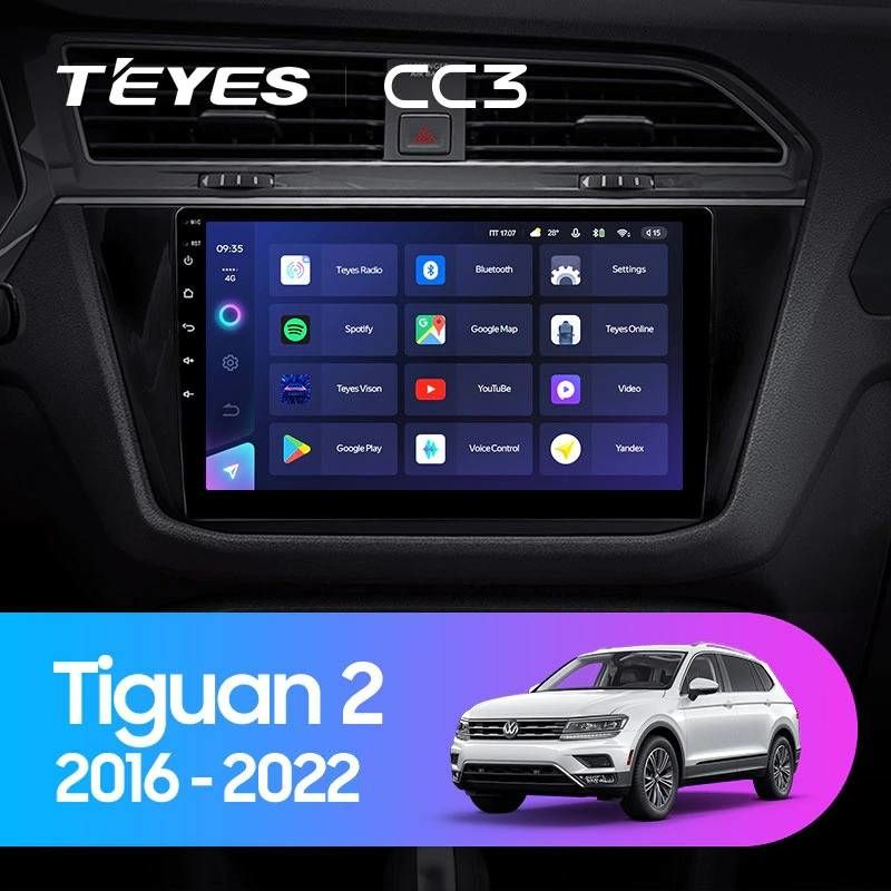 Штатная магнитола Teyes CC3 4/32 Volkswagen Tiguan 2 (2016-2022) Тип-A