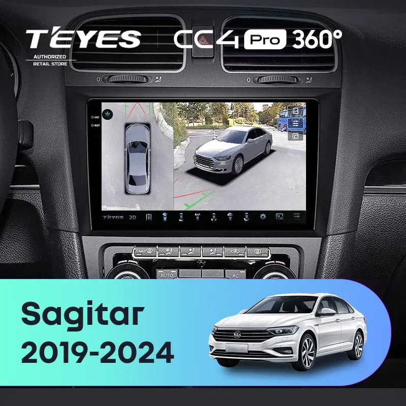 Штатная магнитола Teyes CC4 Pro 360 12/256 Volkswagen Sagitar (2019-2024)