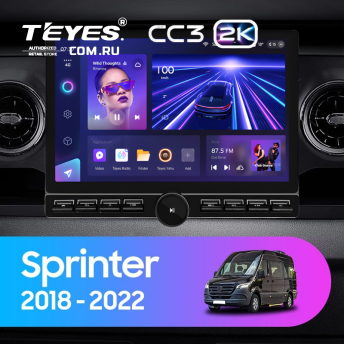 Штатная магнитола Teyes CC3 2K 6/128 Mercedes-Benz Sprinter (2018-2022) F1 (13" с кнопками)
