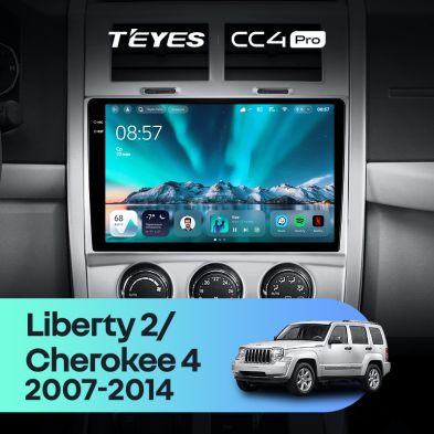 Штатная магнитола Teyes CC4 Pro 12/256 Jeep Liberty 2 KK (2007-2012)