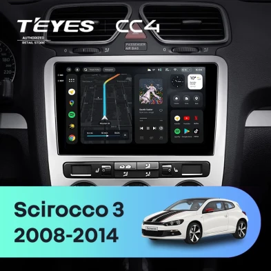 Штатная магнитола Teyes CC4 8/128 Volkswagen Scirocco 3 Mk3 (2008-2014) F5