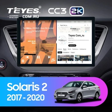 Штатная магнитола Teyes CC3 2K 4/64 Hyundai Solaris 2 (2017-2020) F1 Тип-A (11")