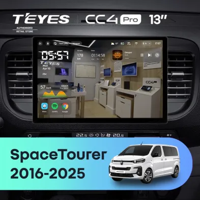 Штатная магнитола Teyes CC4 Pro 12/256 Citroen SpaceTourer (2016-2025) (13")