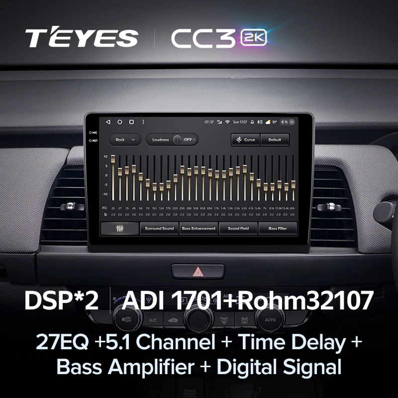 Штатная магнитола Teyes CC3 2K 4/32 Honda Fit 4 (2020-2024) Тип-A Правый руль