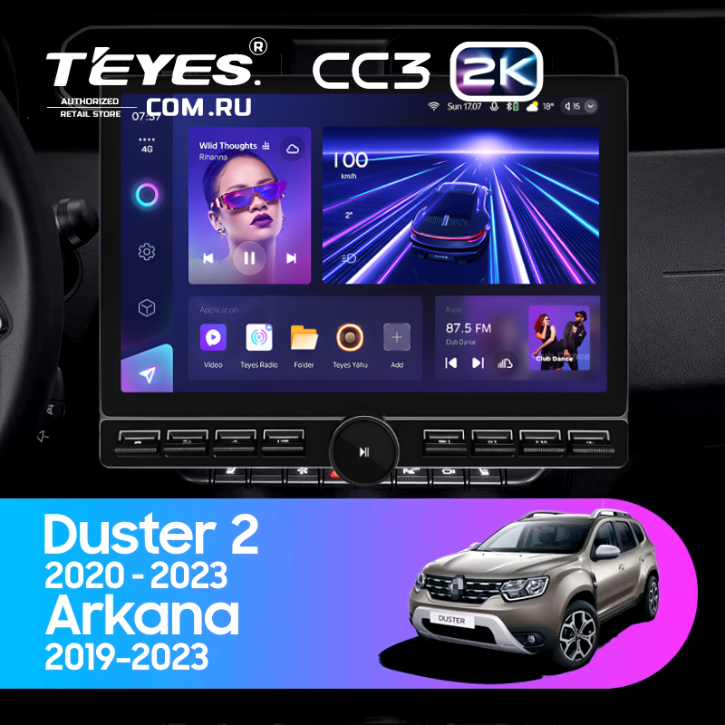 Штатная магнитола Teyes CC3 2K 6/128 Renault Arkana (2019-2023) F2 (13" с кнопками)