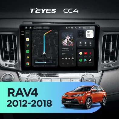 Штатная магнитола Teyes CC4 8/128 Toyota RAV4 4 XA40 5 XA50 (2012-2018) Правый руль