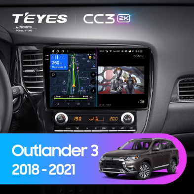Штатная магнитола Teyes CC3 2K 360 6/128 Mitsubishi Outlander 3 (2018-2021)