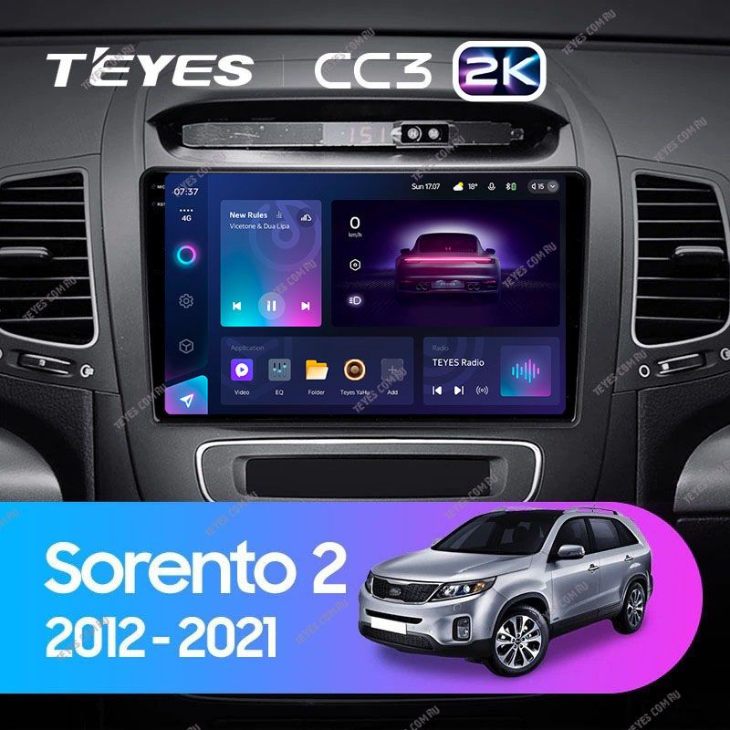 Штатная магнитола Teyes CC3 2K 4/64 Kia Sorento 2 II XM (2012-2021) F2