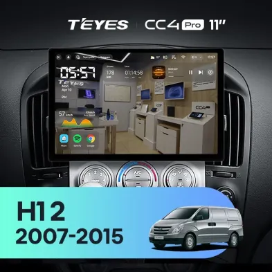 Штатная магнитола Teyes CC4 Pro 12/256 Hyundai H1 TQ (2007-2015) F3 (11")