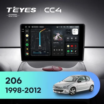 Штатная магнитола Teyes CC4 6/64 Peugeot 206 T13 T16 T12 (1998-2012) F2