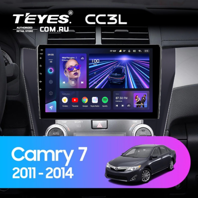 Штатная магнитола Teyes CC3L 4/32 Toyota Camry 7 XV 50 55 (2011-2014) (черная) F2