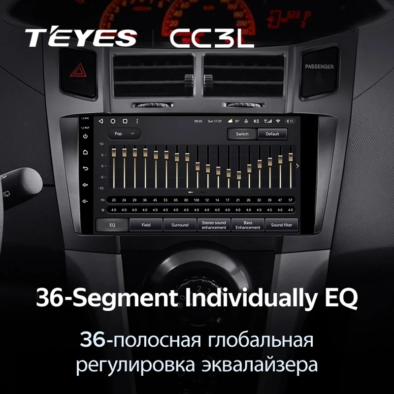 Штатная магнитола Teyes CC3L 4/64 Toyota Yaris 2 XP90 (2005-2012) F2