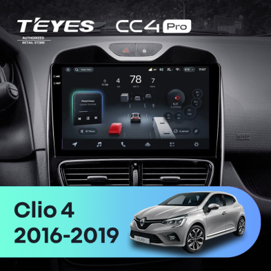 Штатная магнитола Teyes CC4 Pro 12/256 Renault Clio 4 BH98 KH98 (2016-2019)