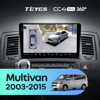 Штатная магнитола Teyes CC4 Pro 360 8/128 Volkswagen Multivan T5 (2003-2015)
