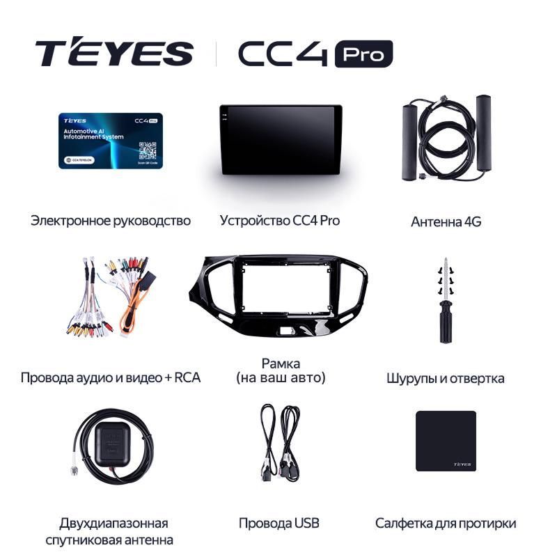 Штатная магнитола Teyes CC4 Pro 8/128 Lada 2110 (1995-2014)