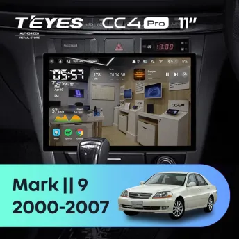 Штатная магнитола Teyes CC4 Pro 12/256 Toyota Mark II 9 X100 (2000-2007) F1 (11")