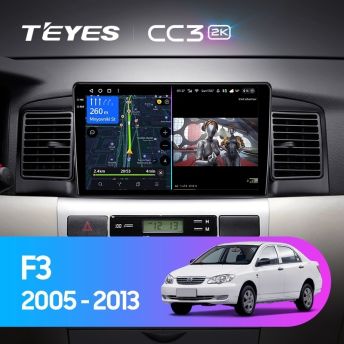 Штатная магнитола Teyes CC3 2K 360 6/128 BYD F3 (2005-2013)