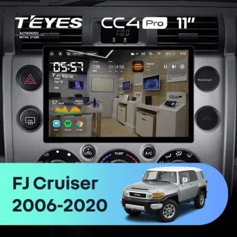 Штатная магнитола Teyes CC4 Pro 8/128 Toyota FJ Cruiser J15 (2006-2020) (11")