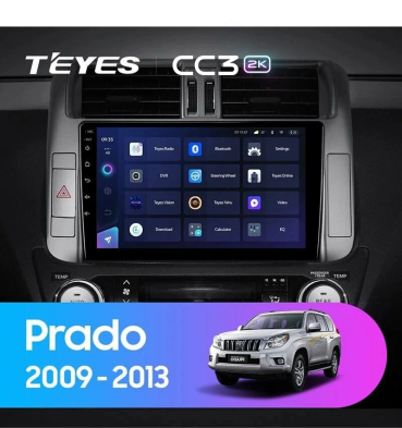 Штатная магнитола Teyes CC3 2K 4/32 Toyota Land Cruiser Prado 150 (2009-2013) F2 Тип-B