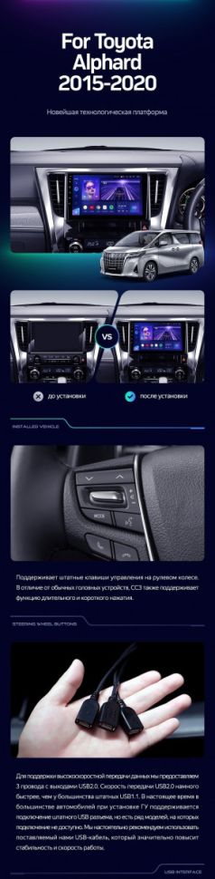 Штатная магнитола Teyes CC3 2K 6/128 Toyota Alphard H30 (2015-2020)