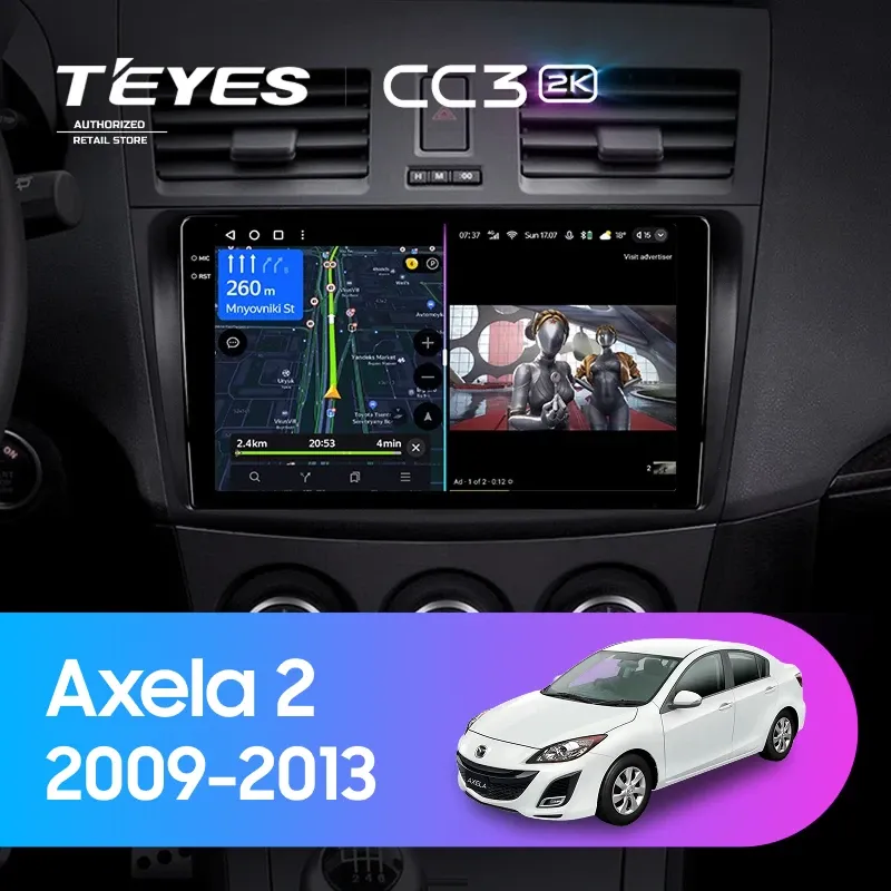 Штатная магнитола Teyes CC3 2K 360 6/128 Mazda Axela 2 (2009-2013)