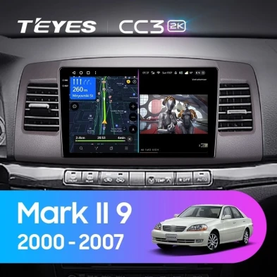Штатная магнитола Teyes CC3 2K 6/128 Toyota Mark II 9 X110 (2000-2007) F2