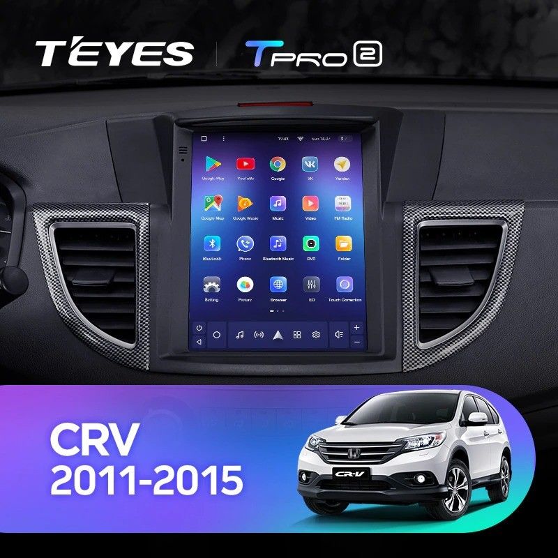 Штатная магнитола Tesla style Teyes TPRO 2 4/32 Honda CR-V 4 RM RE (2011-2015) Тип-B