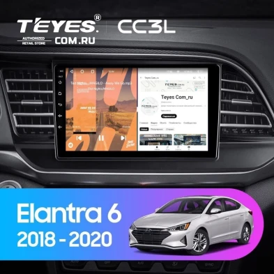Штатная магнитола Teyes CC3L 4/32 Hyundai Elantra 6 (2018-2020) Тип-A