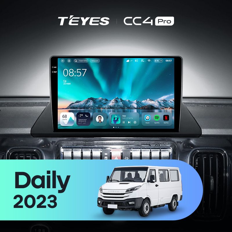 Штатная магнитола Teyes CC4 Pro 8/128 Iveco Daily (2023-2024)