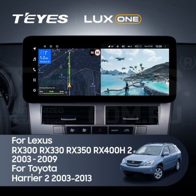 Штатная магнитола Teyes LUX ONE 360 6/128 Toyota Harrier XU30 (2003-2013) Тип-B