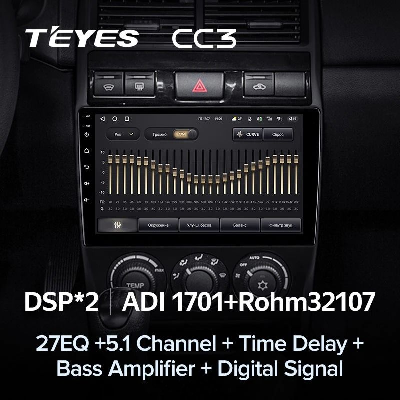 Штатная магнитола Teyes CC3 4/32 Lada Priora (2013-2018) F3