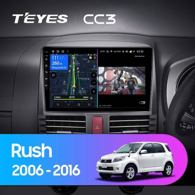 Штатная магнитола Teyes CC3 4/32 Toyota Rush J200 (2006-2016) Правый руль
