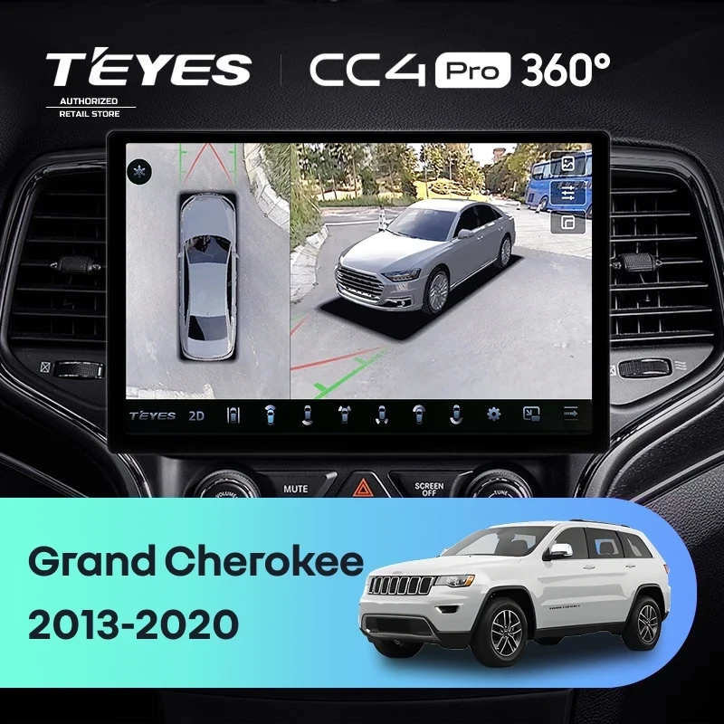 Штатная магнитола Teyes CC4 Pro 360 8/128 Jeep Grand Cherokee WK2 (2013-2020) F1 (11")