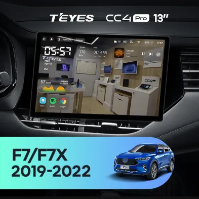 Штатная магнитола Teyes CC4 Pro 8/128 Haval F7 F7X (2019-2022) (13")