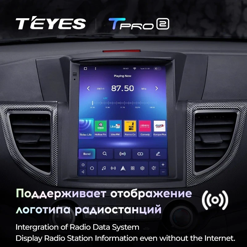 Штатная магнитола Tesla style Teyes TPRO 2 3/32 Honda CR-V 4 RM RE (2011-2015) Тип-C
