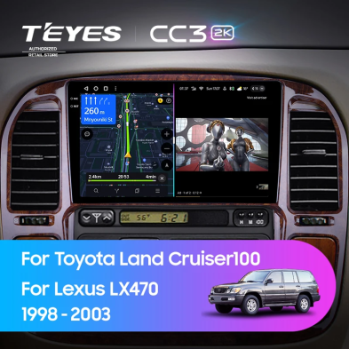Штатная магнитола Teyes CC3 2K 6/128 Toyota Land Cruiser 100 (1998-2003) F3